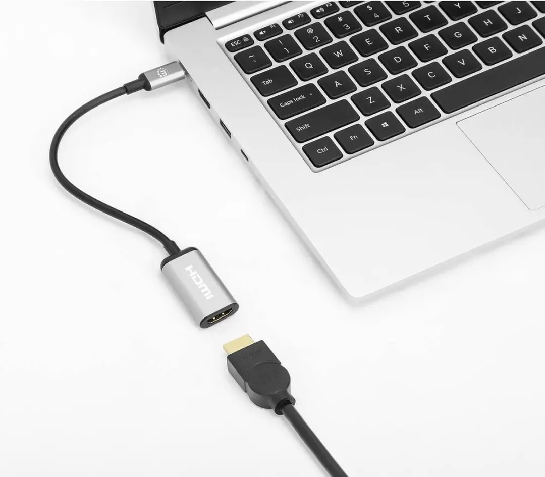 Manhattan USB-C naar HDMI-adapter 4K@60Hz - 15cm - afbeelding 6 van 6