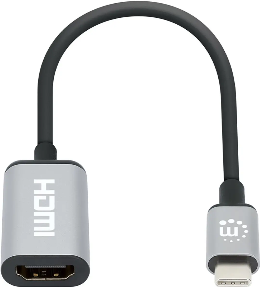 Manhattan USB-C naar HDMI-adapter 4K@60Hz - 15cm