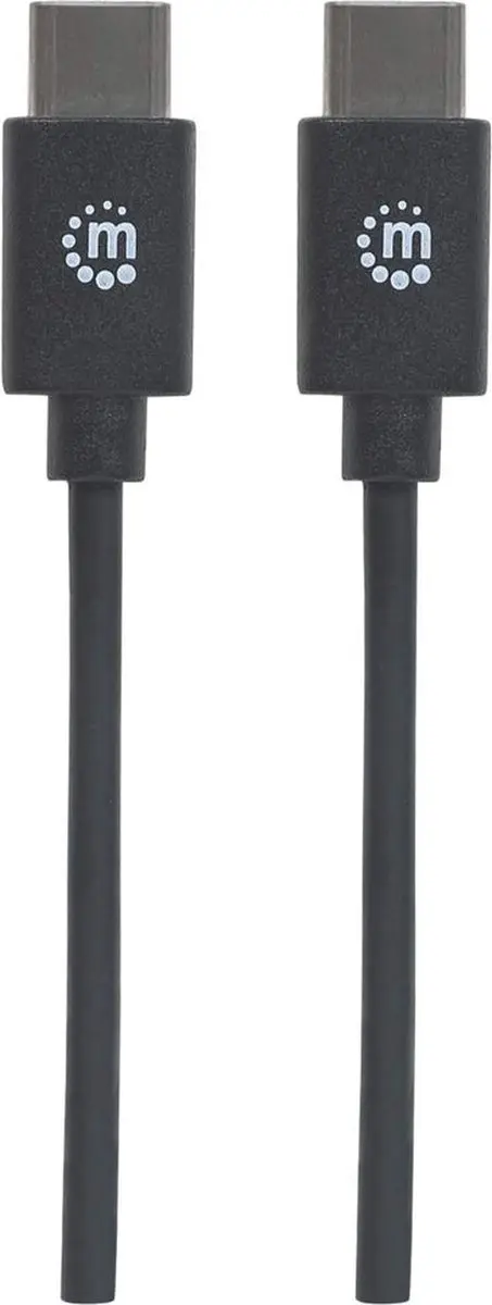 Manhattan 353342 USB-C Kabel 1m - Zwart - afbeelding 4 van 5