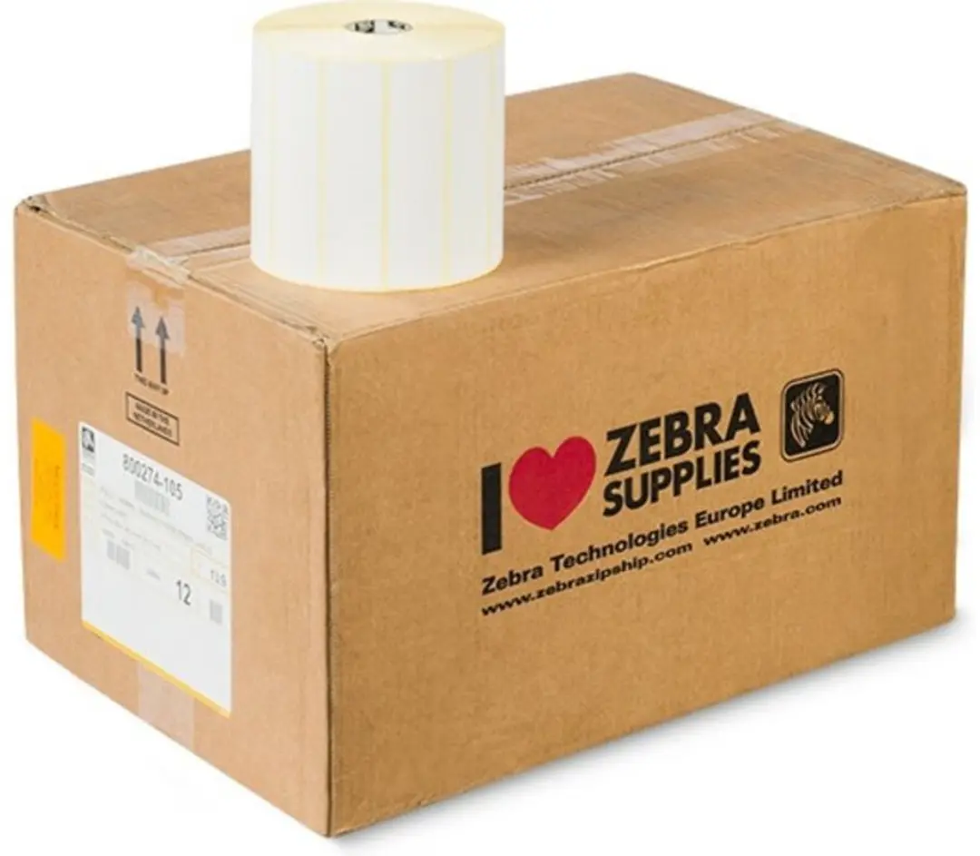 Zebra Z-Select 2000T Printeretiketten 102x25mm - 12 Stuks Wit - afbeelding 3 van 4