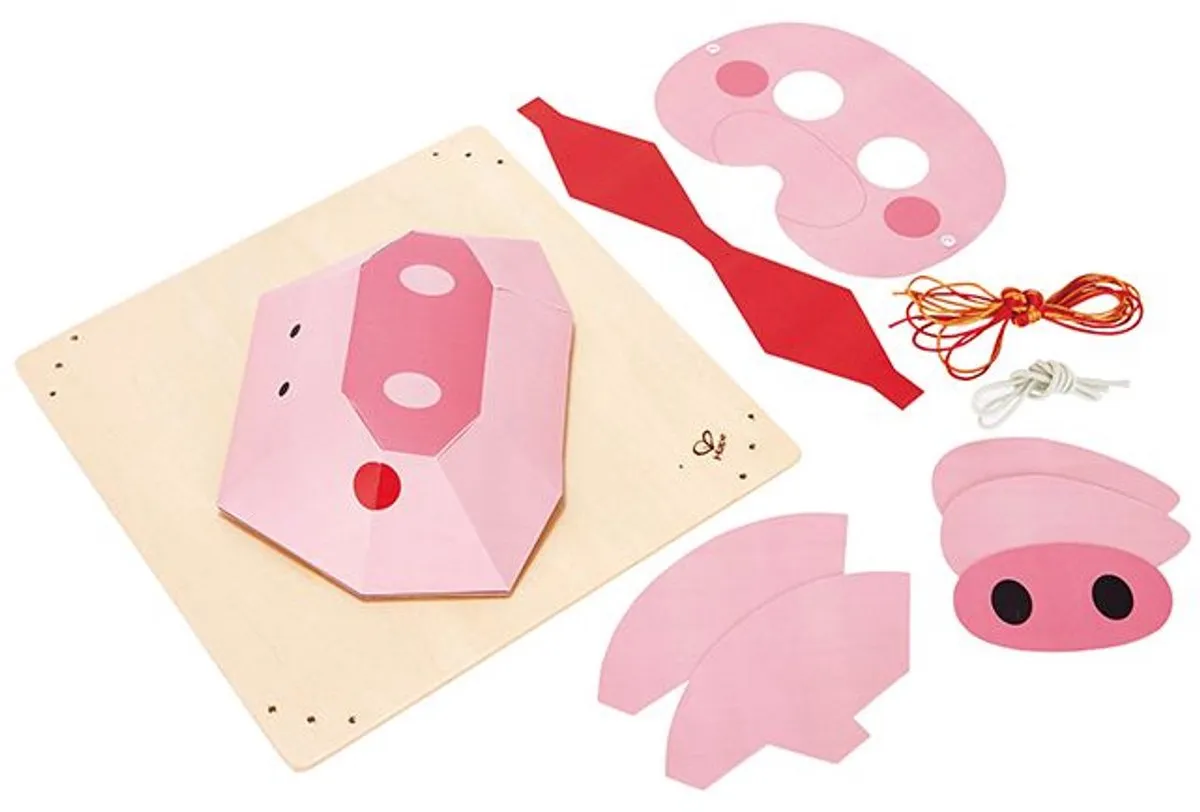 Hape Maskerset Biggetje - Roze - afbeelding 4 van 4