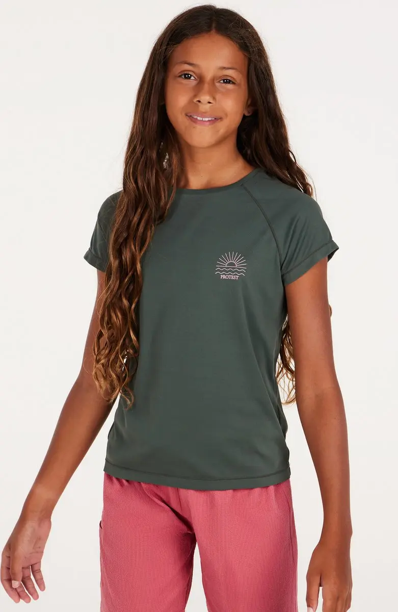 Protest Prtreshma Jr UV-shirt Meisjes 104 - Hunter Green