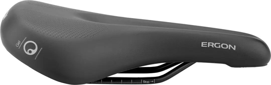 Ergon ST Gel Zadel Dames S/M - 9cm Zitbreedte - Zwart