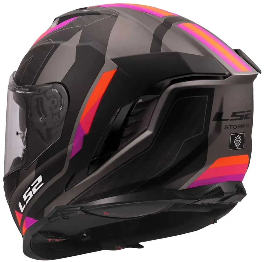 LS2 FF818 Storm III Sporty Helm - S - Paars/Grijs