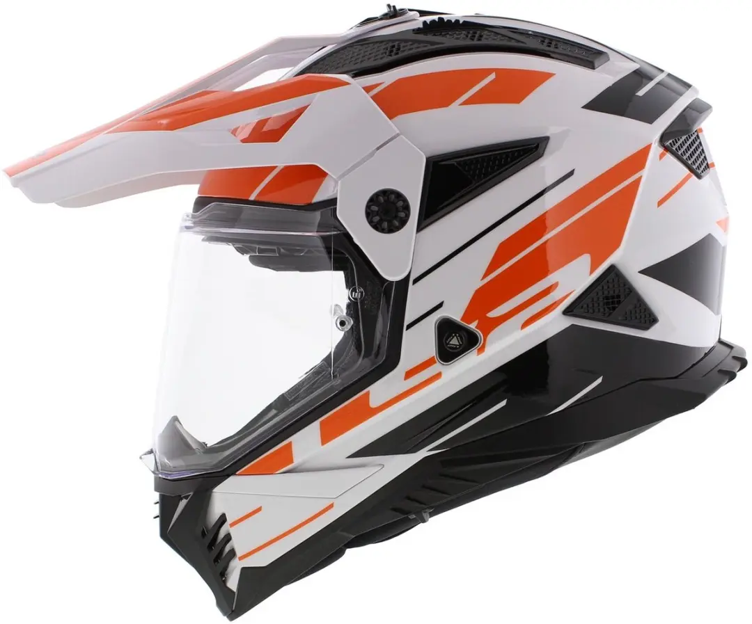 LS2 MX702 Pioneer II Adventure Helm - XS - Oranje/Wit