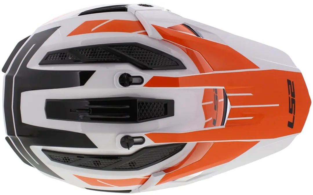 LS2 MX702 Pioneer II Adventure Helm - XS - Oranje/Wit