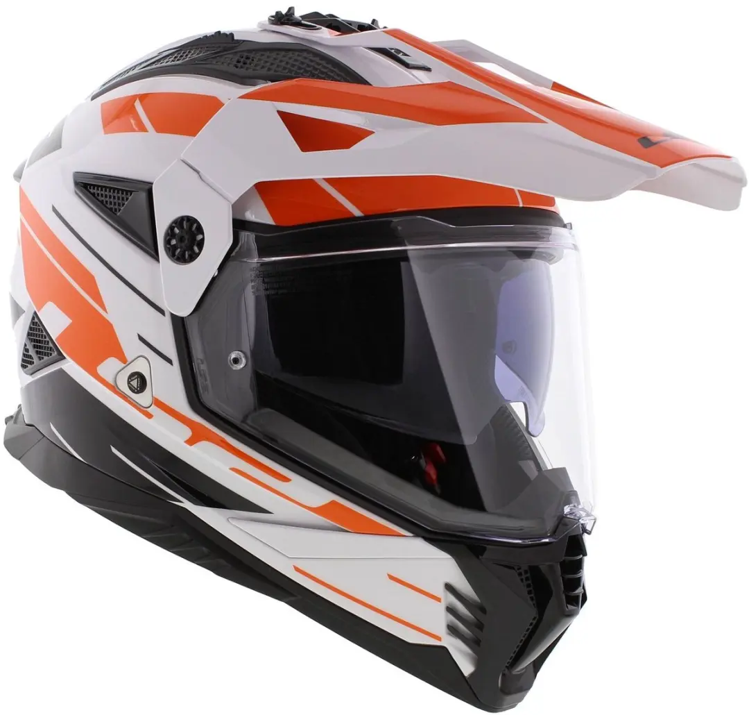 LS2 MX702 Pioneer II Adventure Helm - XS - Oranje/Wit