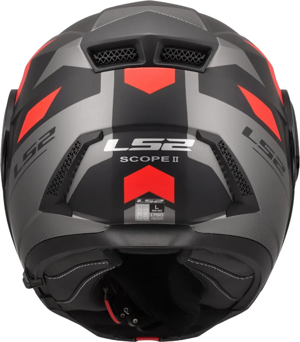 LS2 FF902 Scope II Systeemhelm - XS - Zwart/Rood