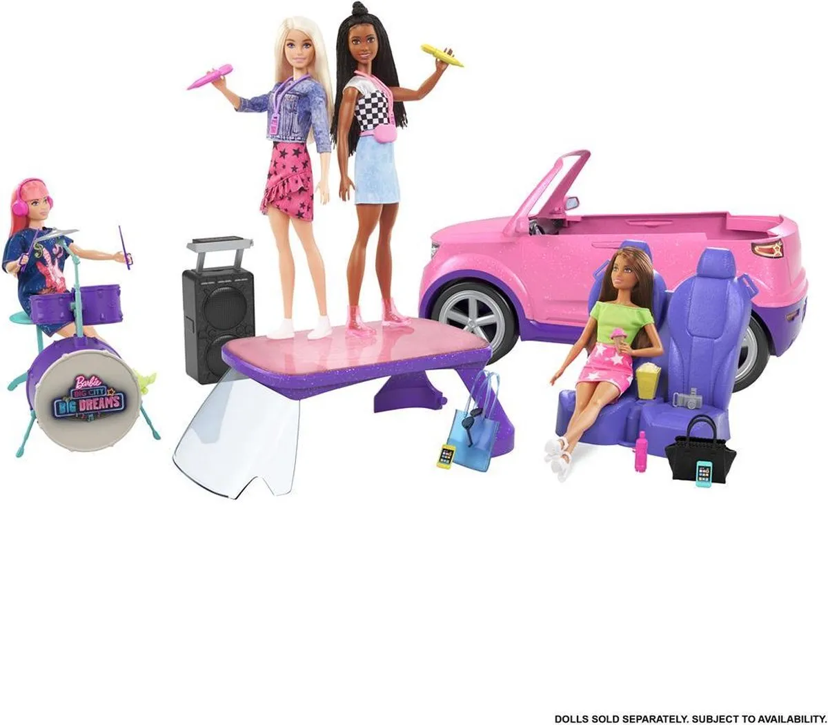 Barbie Big City Big Dreams Auto GYJ25 - Roze
