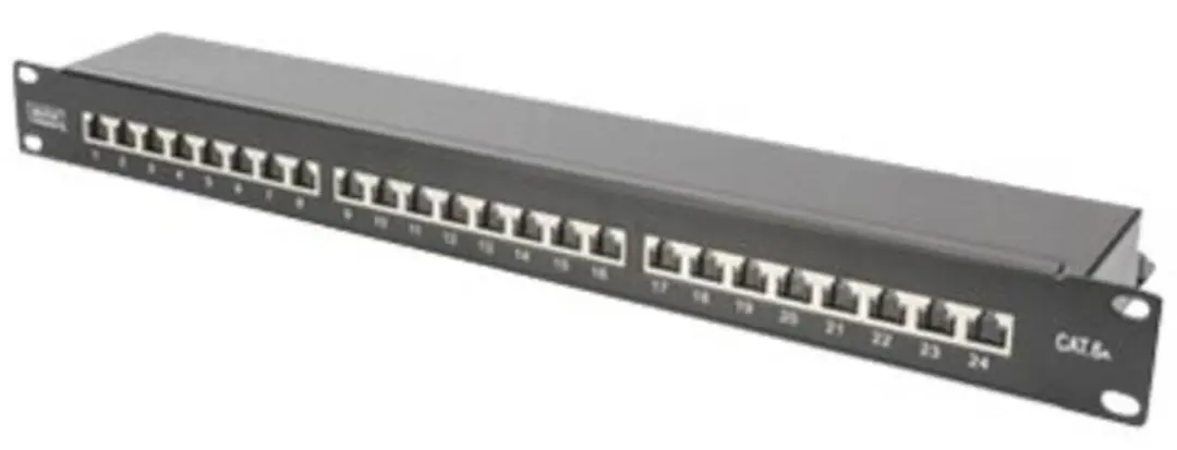 Digitus DN-91624S-EA-B Netwerkpatchpaneel 24 Poorten CAT 6A - 1 HE