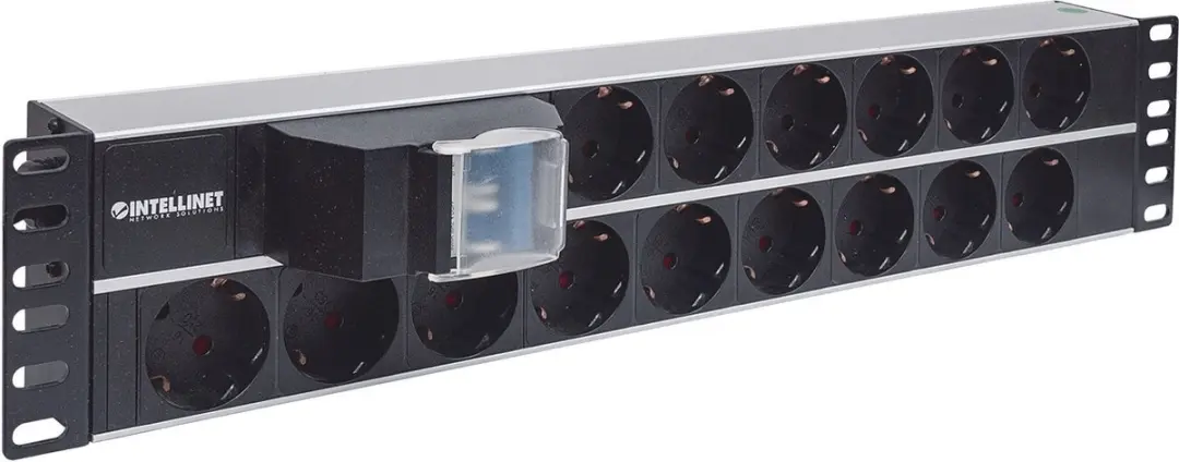 Intellinet 714051 19 inch Patchkaststekkerdoos 15x - 2 HE - Zwart