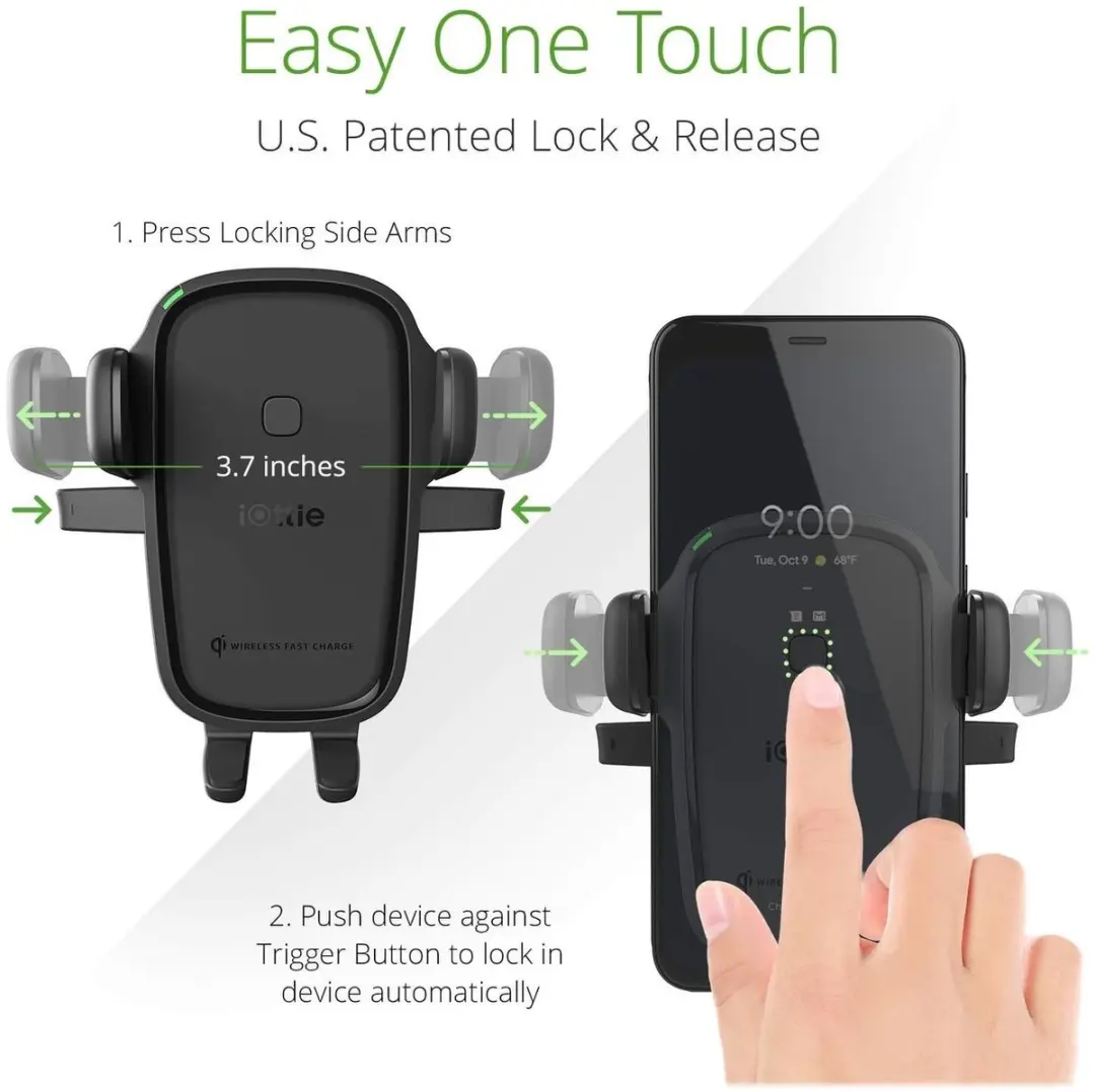 iOttie Easy One Touch Wireless 2 HLCRIO143 Telefoonhouder Auto - Zwart