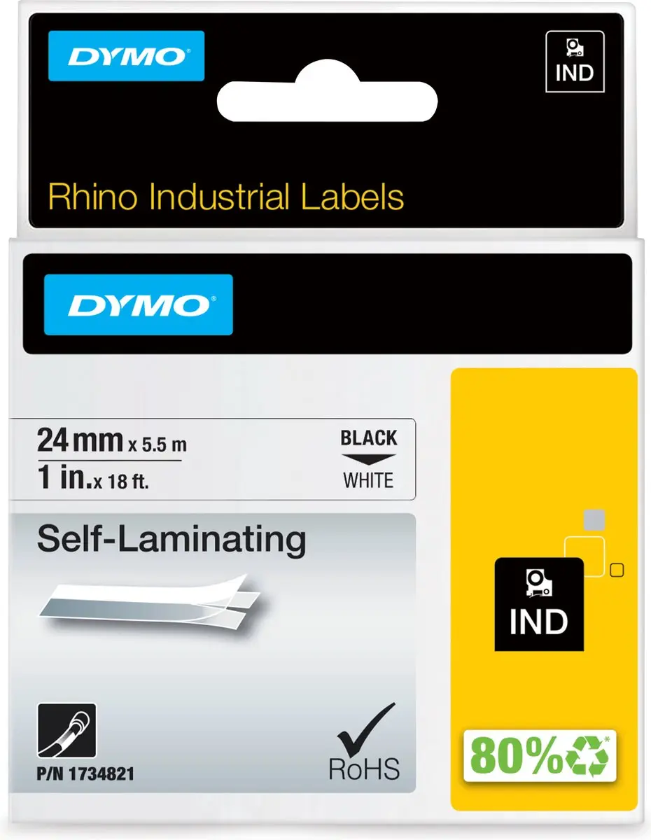 DYMO Rhino 1734821 Zeflaminerende Labels
