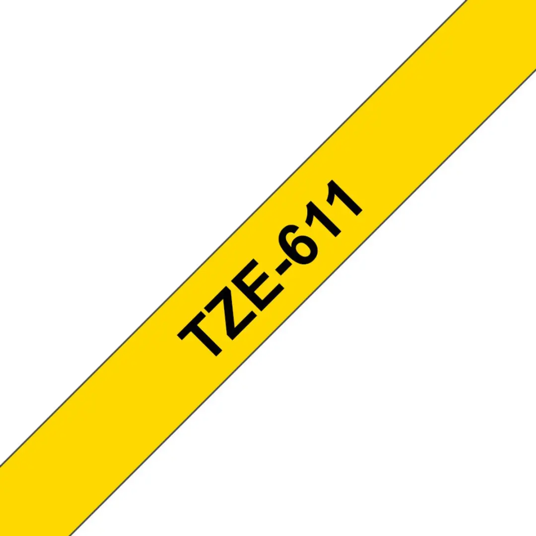 Brother TZE611 Labelprintertape - Geel