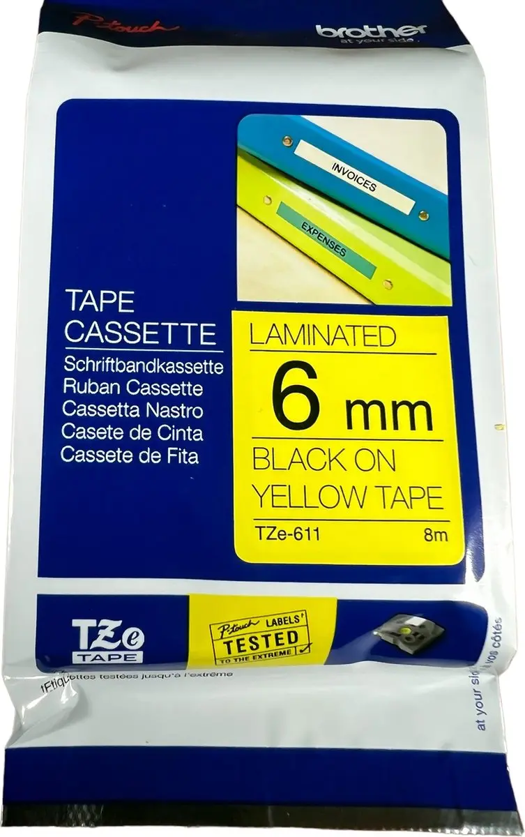 Brother TZE611 Labelprintertape