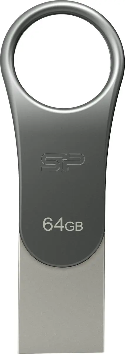 Silicon Power Mobile C80 USB-stick 64GB - Zwart - afbeelding 6 van 6