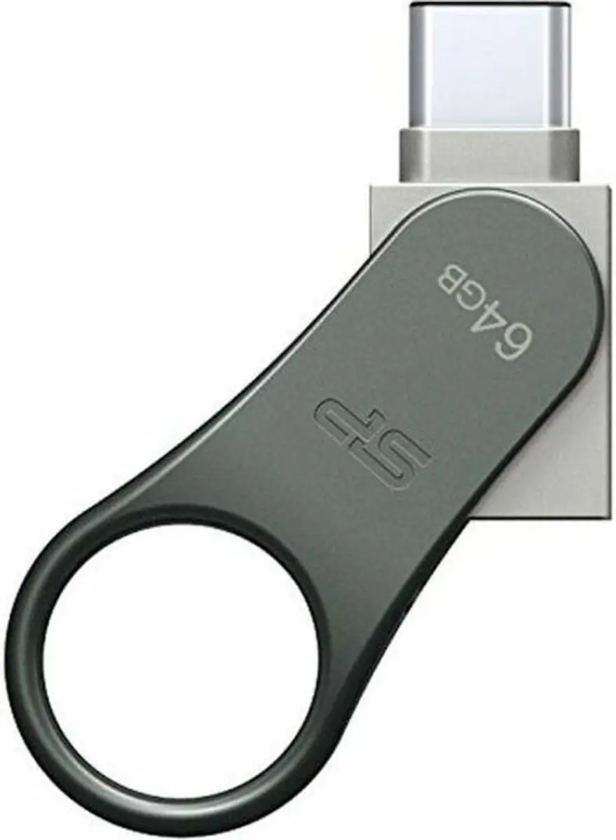 Silicon Power Mobile C80 USB-stick 64GB - Zwart - afbeelding 3 van 6