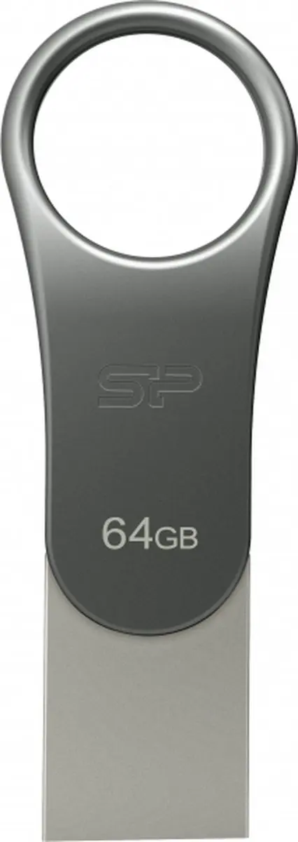 Silicon Power Mobile C80 USB-stick 64GB - Zwart - afbeelding 5 van 6