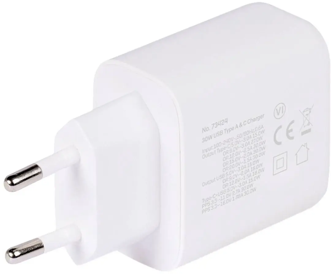 Lindy 73424 Universele AC Oplader 30W - Wit - afbeelding 4 van 6