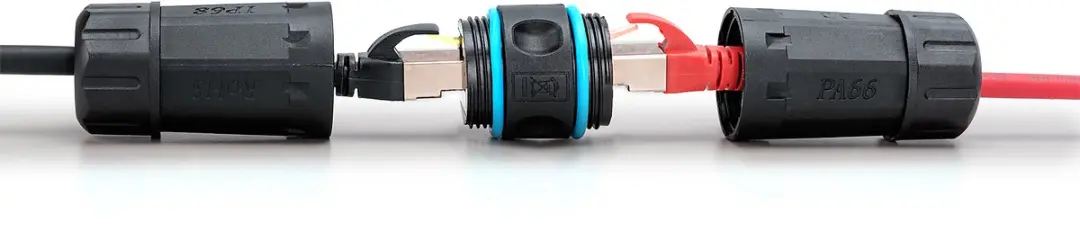 Digitus DN-93905-OD RJ45 Koppelstuk IP68 - Zwart