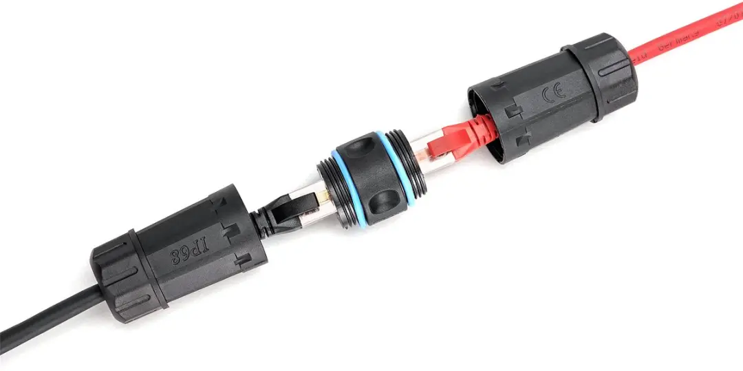 Digitus DN-93905-OD RJ45 Koppelstuk IP68 - Zwart