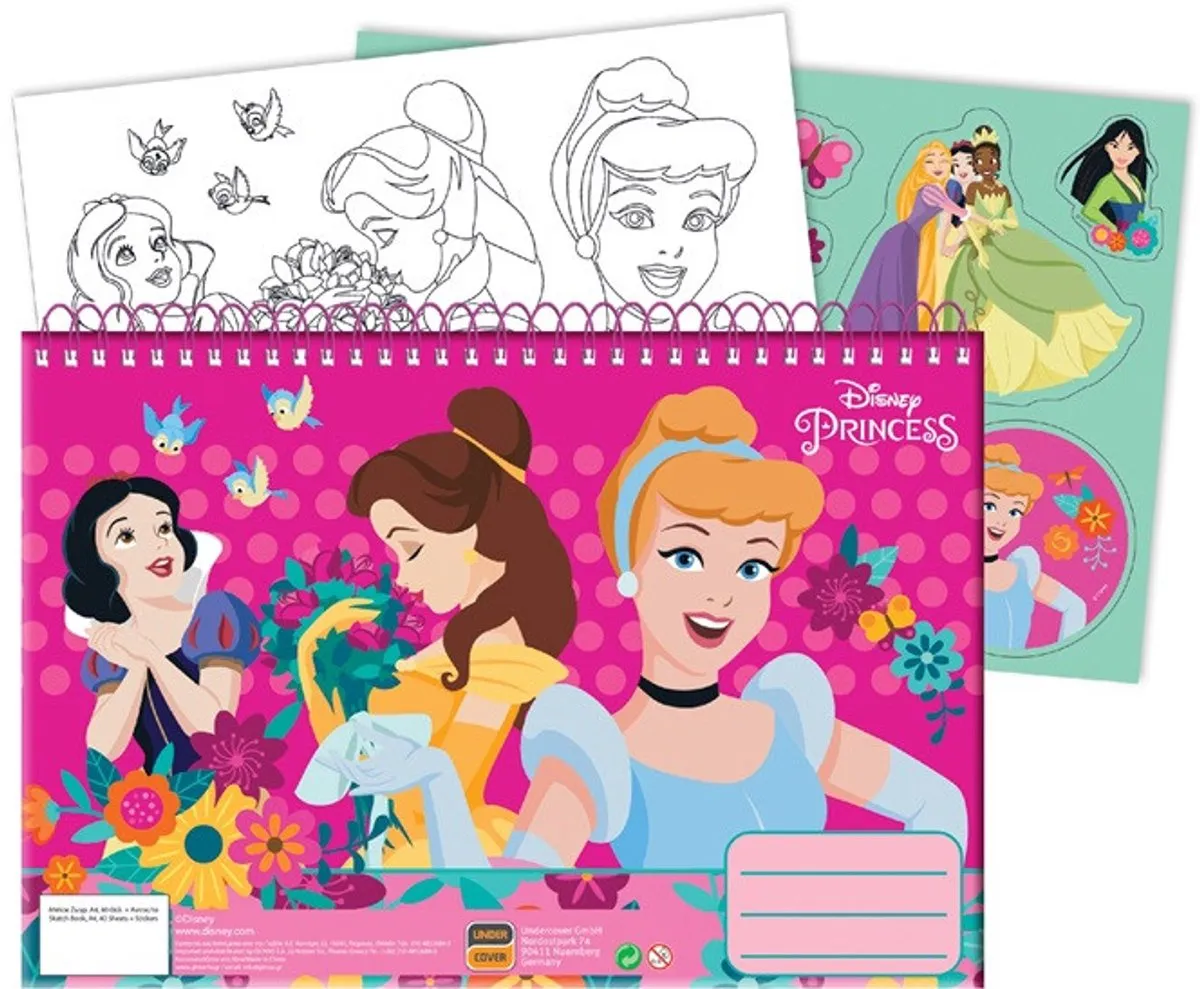 Disney Princess Spiraalschetsboek