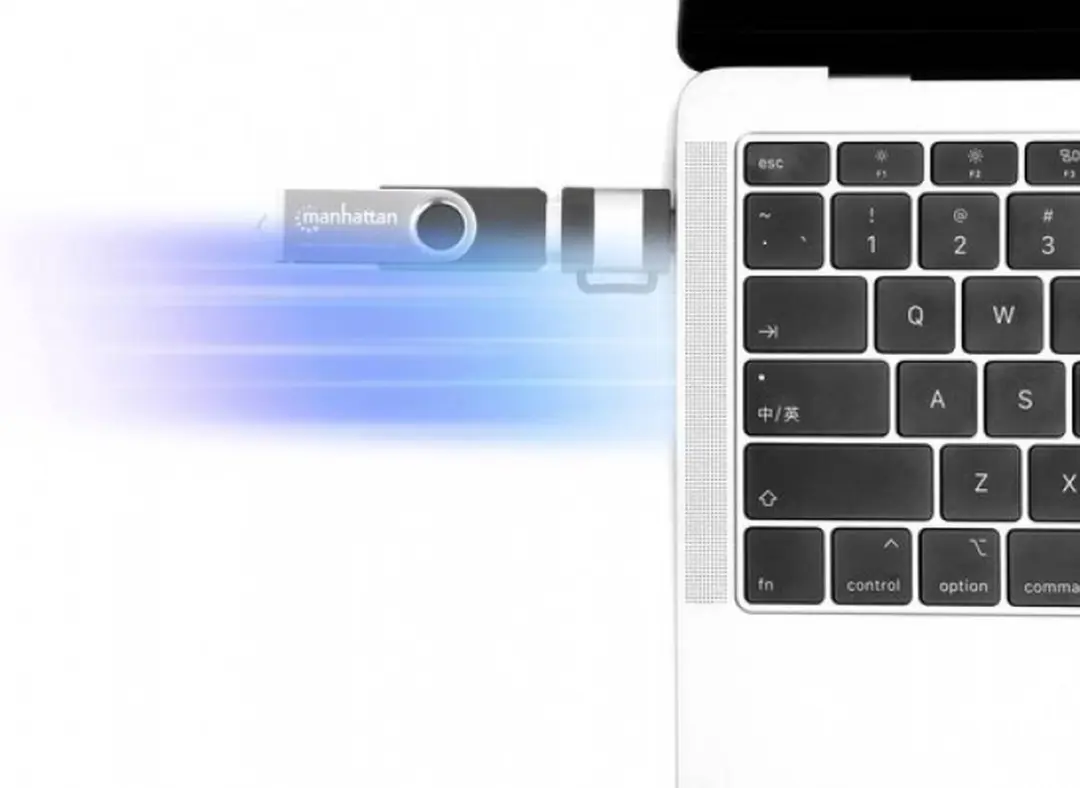 Manhattan 356329 USB Adapter - 2x USB-A/USB-C Zwart