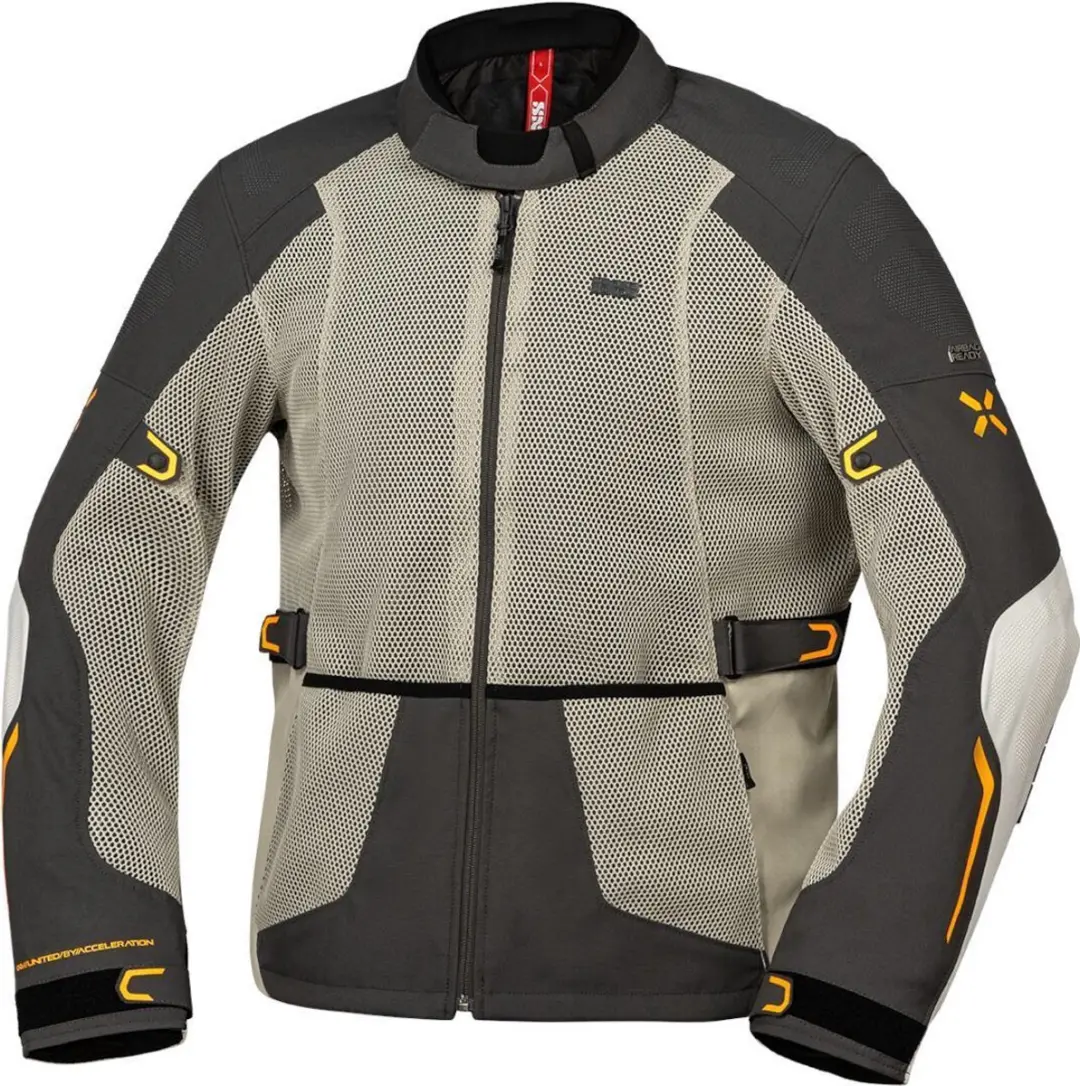 IXS Tourster-Big Air 1.0 Mesh Grijs Beige Textiele Motorjas