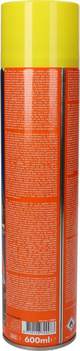 Putoline Action Fluid Luchtfilter Olie Spray 600ml - afbeelding 2 van 6