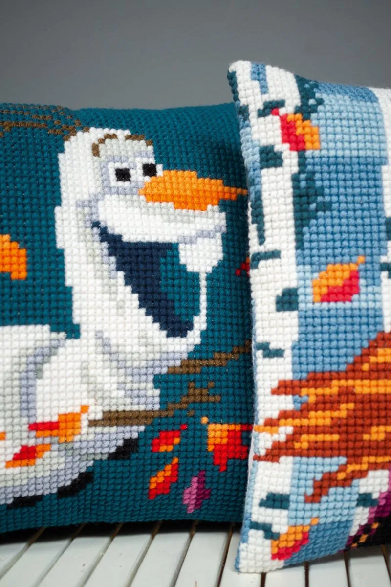 Disney Frozen 2 Olaf Kruissteekkussenpakket - ecru