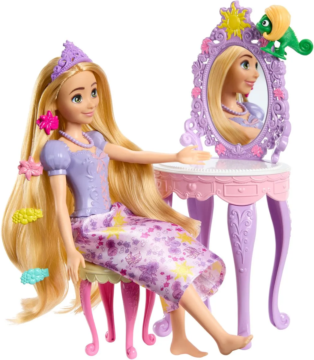 Disney Princess Rapunzel Poppenkaptafel - Roze