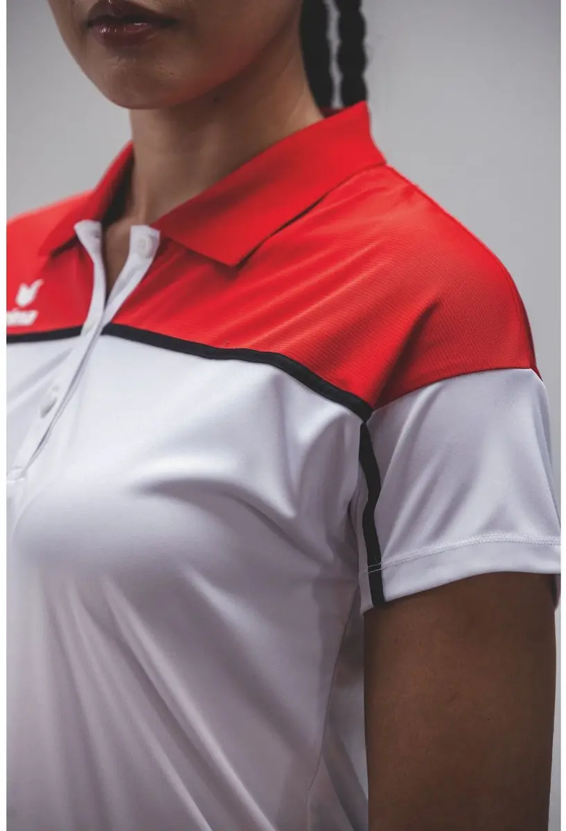 Erima Change Polo Heren XXL - Zwart/Rood/Wit
