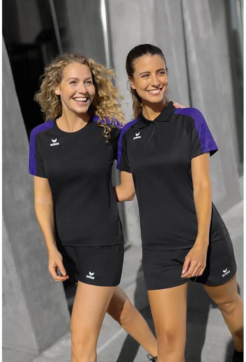 Erima Evo Star T-Shirt Dames - Zwart/Violet