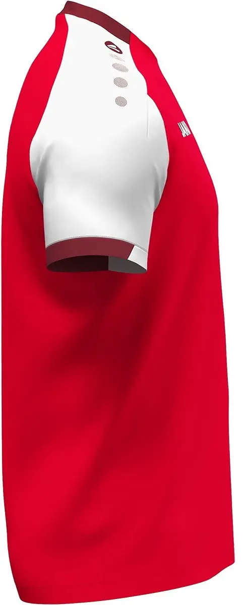 Jako Dynamic T-Shirt Dames - Rood/Wit/Donkerrood S