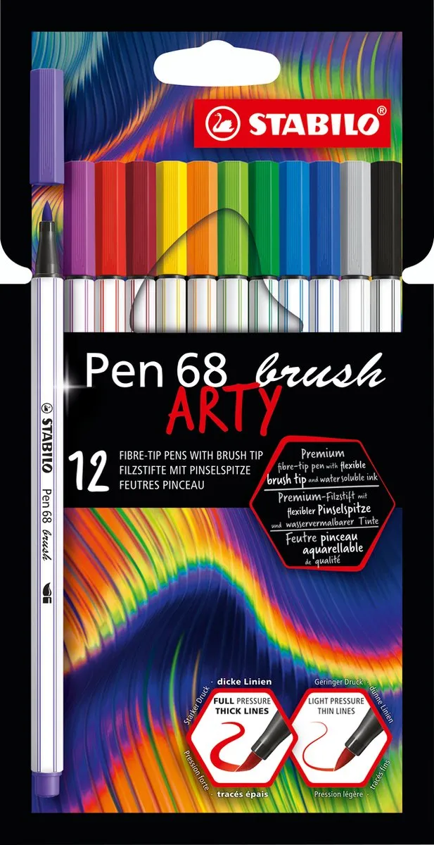 STABILO Pen 68 Premium Brush Viltstift