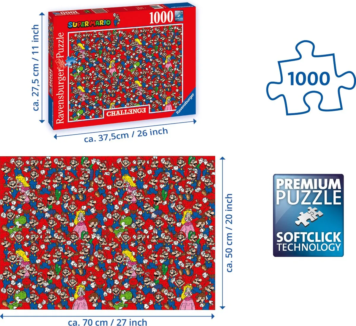Ravensburger Super Mario Legpuzzel 1000 Stuks - Multicolor