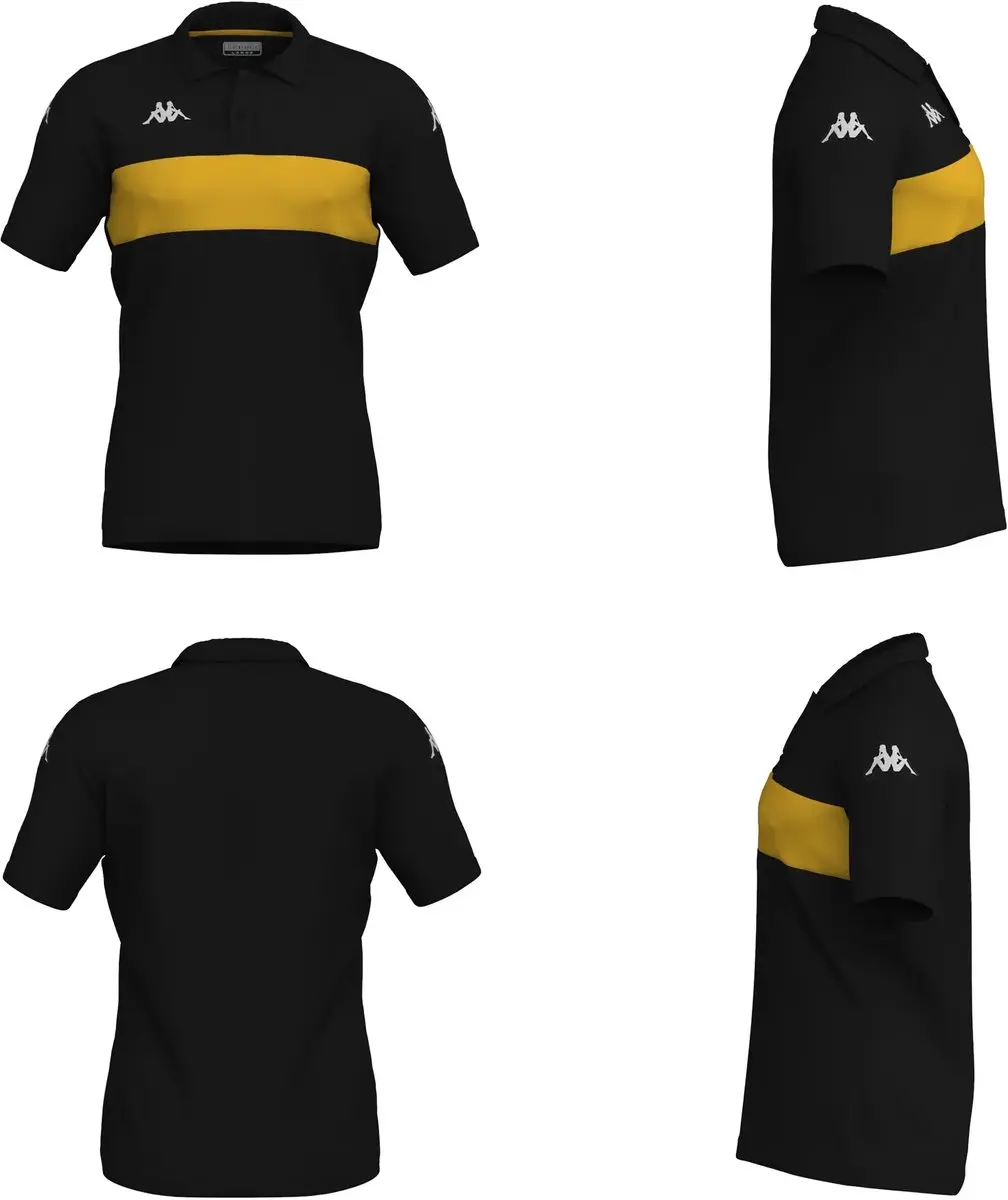 Kappa Soccer Dianetti Polo - Zwart/Geel - Maat S