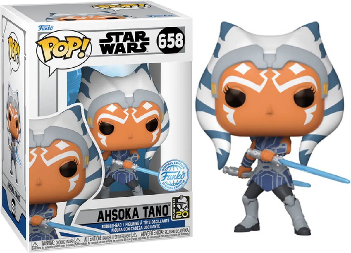 Funko Pop Star Wars Clone Wars Ashoka Tano #658 - Multicolor