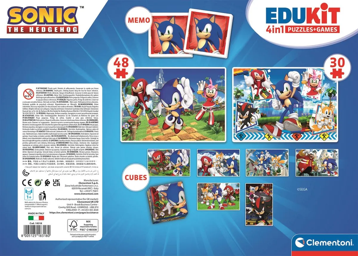 Clementoni Edukit 4-in-1 Sonic Speelset - 18318 - afbeelding 2 van 6