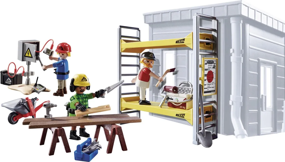 Playmobil City Action Stelling met werklieden 70446 - Multicolor