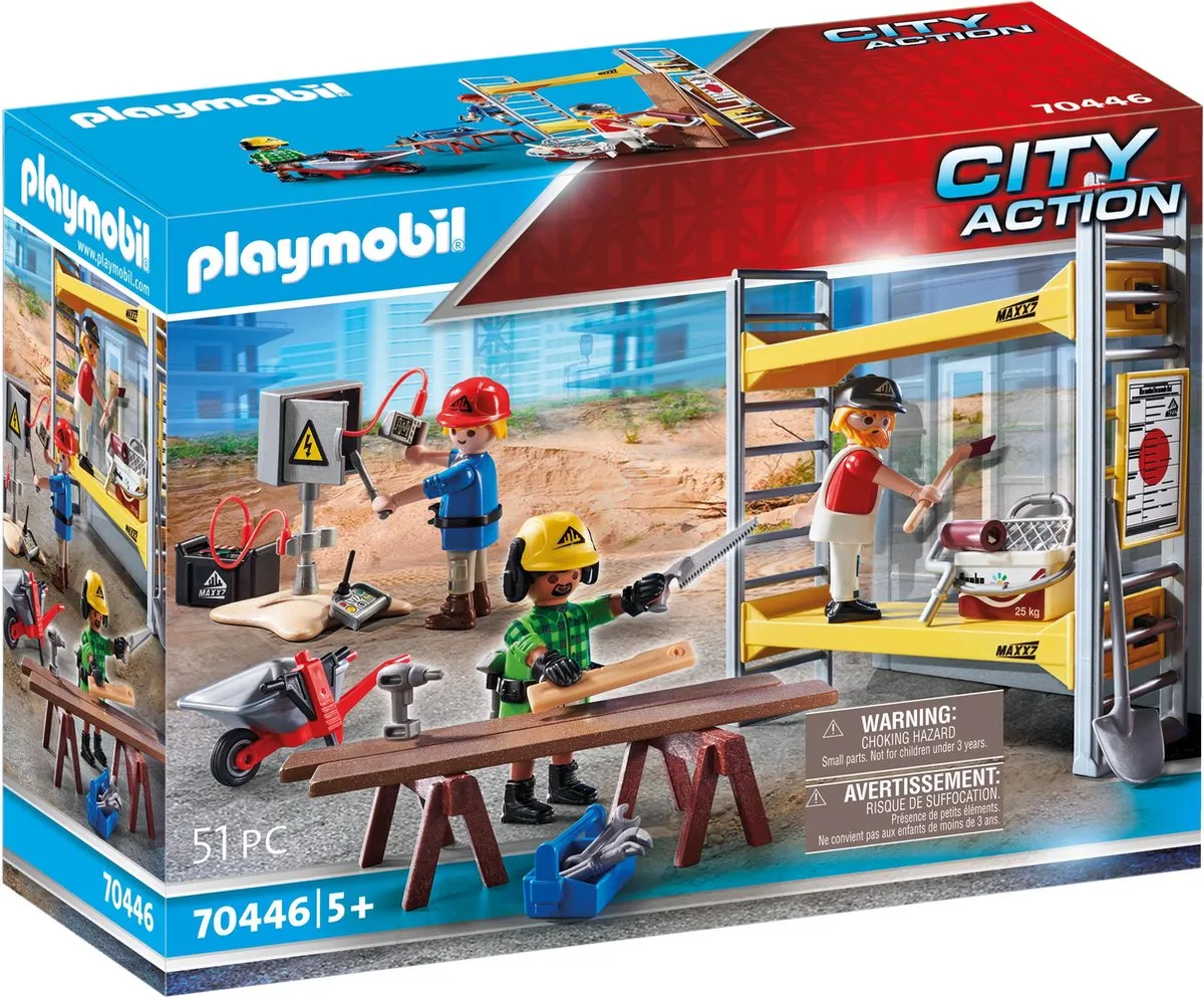 Playmobil City Action Stelling met werklieden 70446