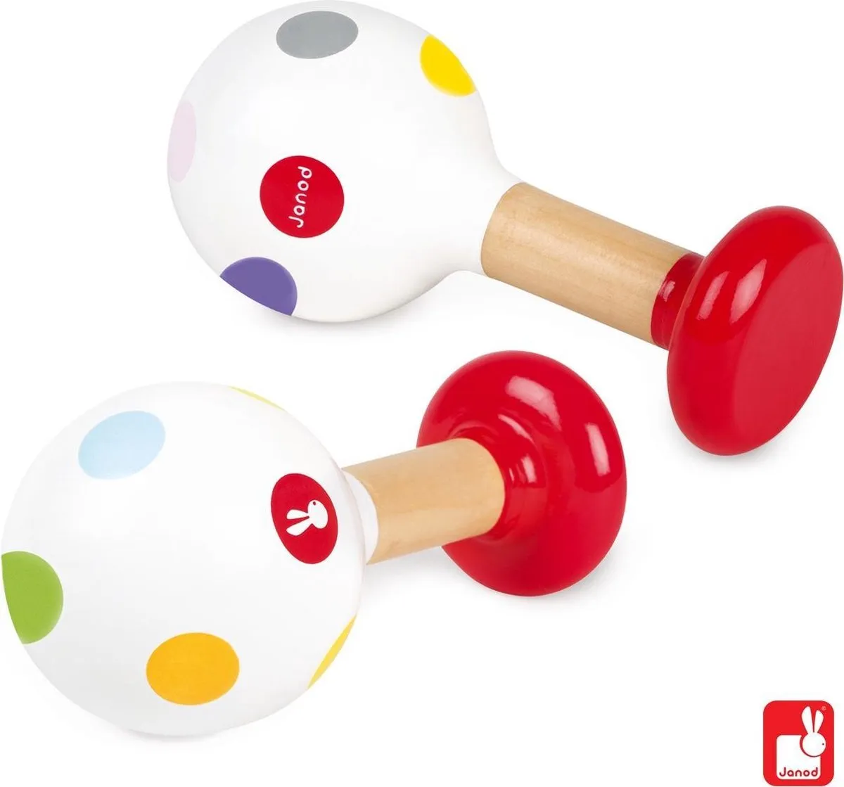 Janod Confetti Maracas Staand Indisplay - 12 Stuks - Meerkleurig - afbeelding 4 van 6
