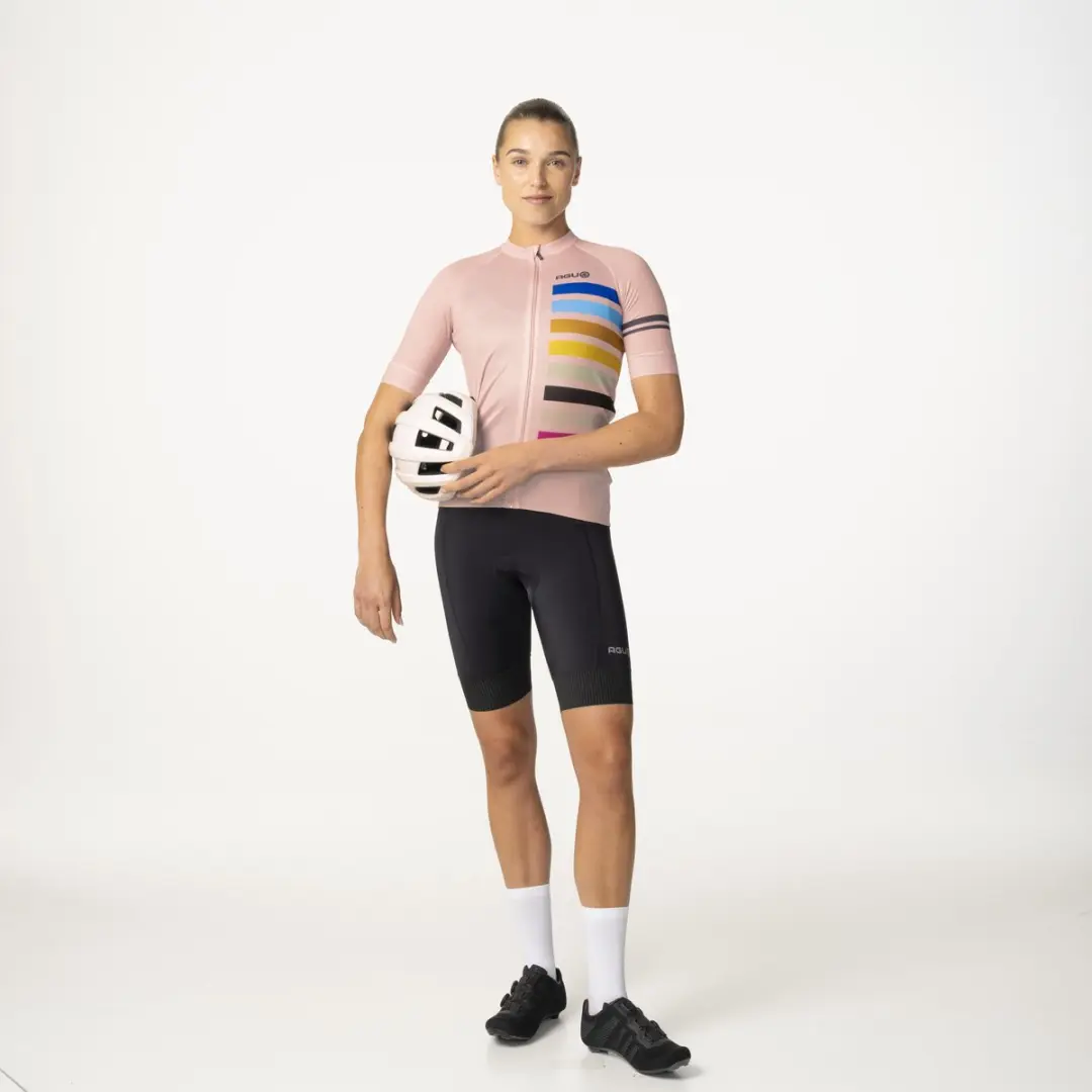 AGU Rainbow Wielrenshirt Dames XXL - Roze - 3 Zakken