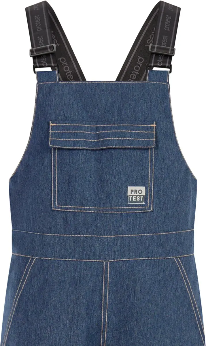 Protest PRTAdan Skibroek Dames Salopette - Waterkolom 10K - Dark Sky Denim