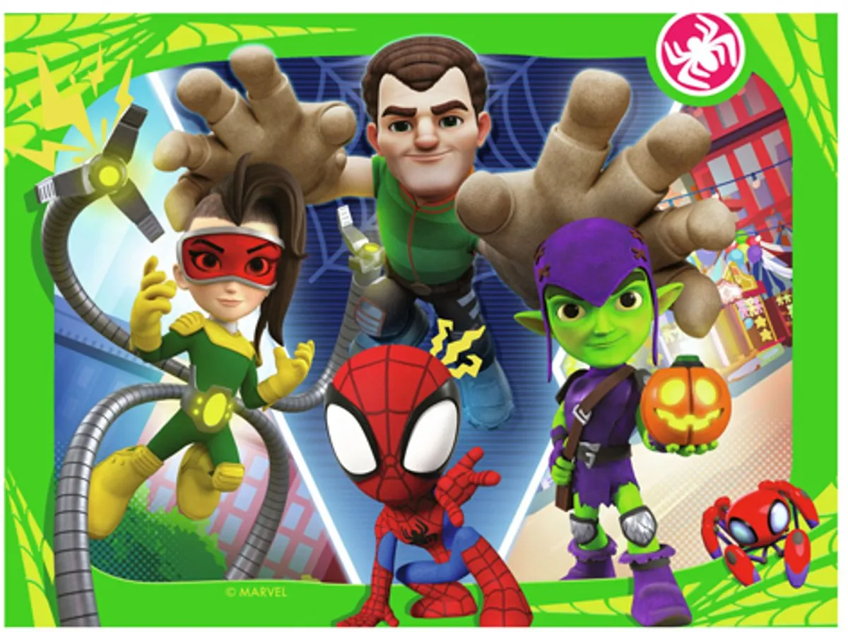 Ravensburger Spidey and his Amazing Friends 4-in-1 Puzzel - 72 Stuks