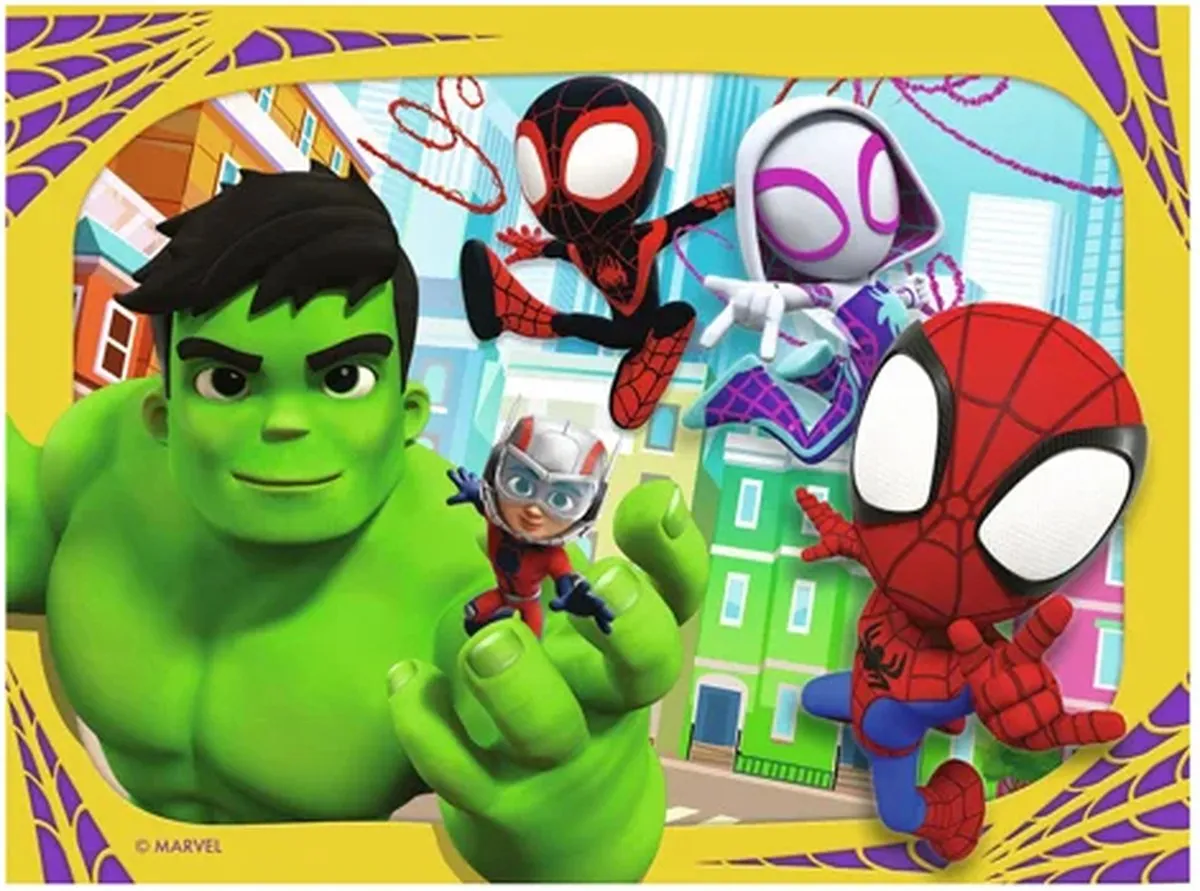Ravensburger Spidey and his Amazing Friends 4-in-1 Puzzel - 72 Stuks