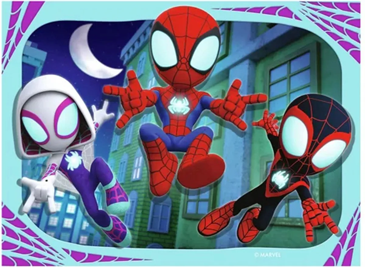 Ravensburger Spidey and his Amazing Friends 4-in-1 Puzzel - 72 Stuks - afbeelding 6 van 6