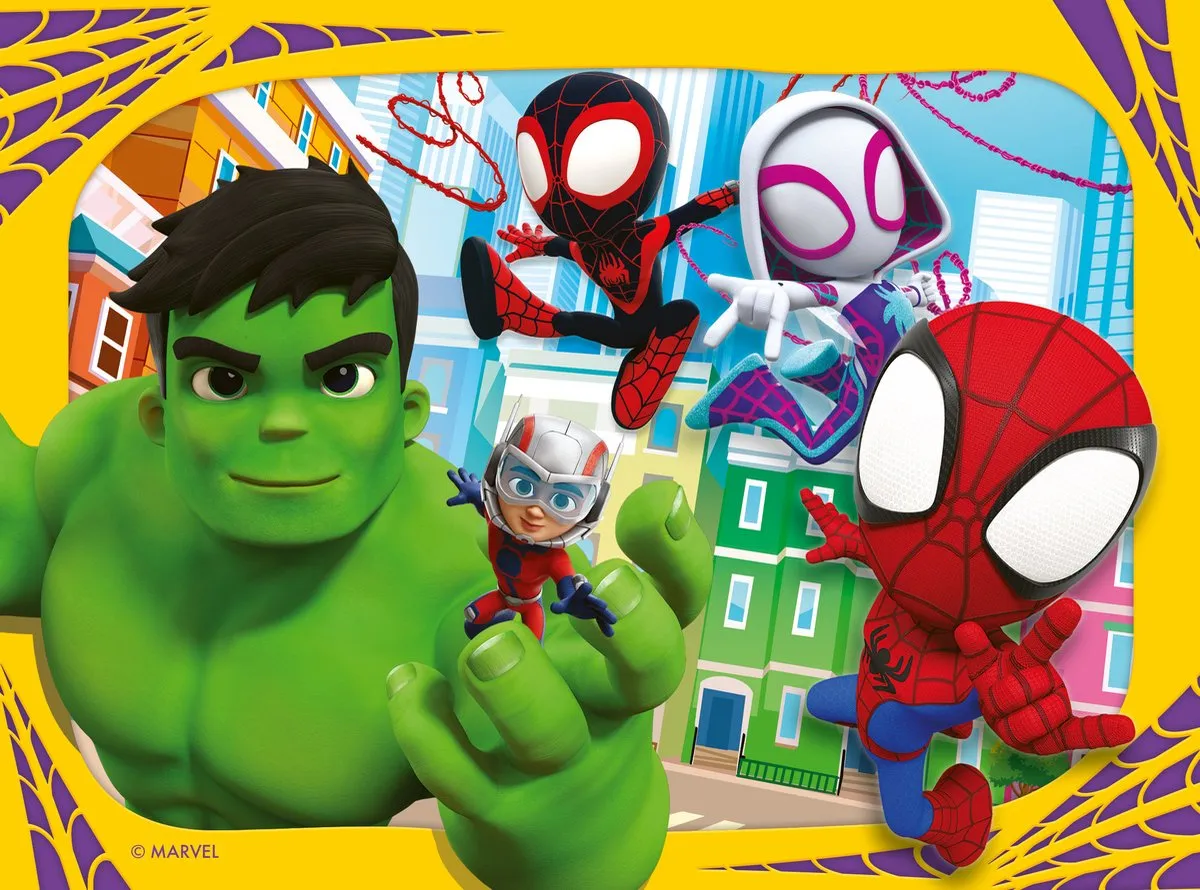 Ravensburger Spidey and his Amazing Friends 4-in-1 Puzzel - 72 Stuks