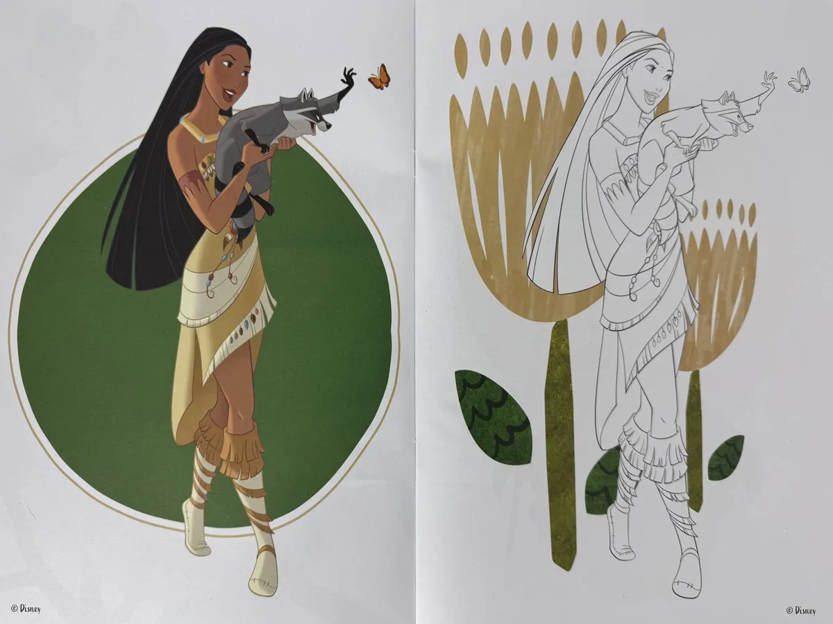 Disney Princess Kleurboek Tiana & Doornroosje - 32 Pagina's - Multicolor
