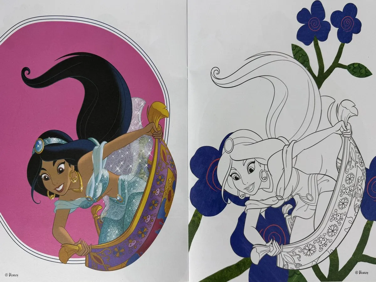 Disney Princess Kleurboek Tiana & Doornroosje - 32 Pagina's - Multicolor